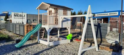 Holz Spielhaus Stelzen Kinder Sandkasten Schaukel Konstruktion